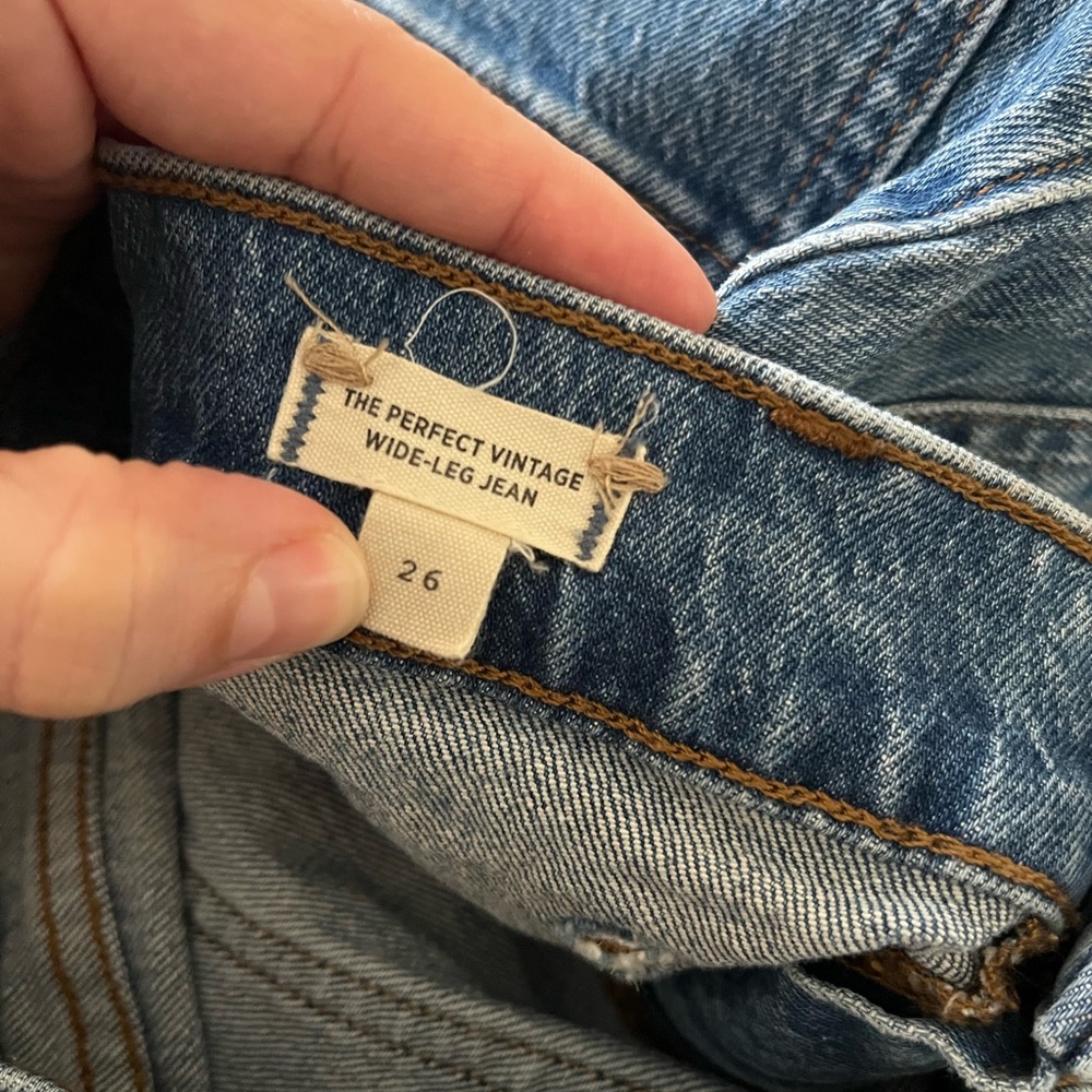 MADEWELL “The Perfect Vintsge” Wide Leg Jeans w/patch pocket - Picture 7 of 11